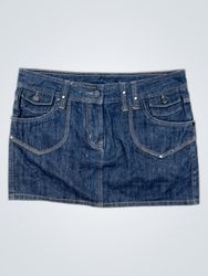 X-Mail Denim Mini Skirt