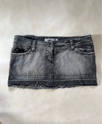 Bershka The Trend Gray Denim Skirt