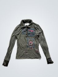 Scervino Street Embroidered Green Shirt