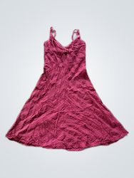 Unbranded Pink Striped Sleeveless Midi Dress