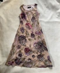 Connected Apparel Floral Midi Slip Dress