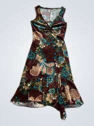 Unbranded Printed Satin Midi Dress