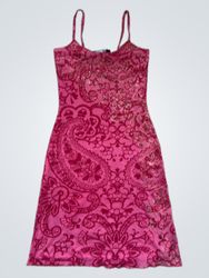 JETTE Pink Paisley Dress