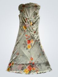 United Colors of Benetton Floral Ruffle Maxi Dress