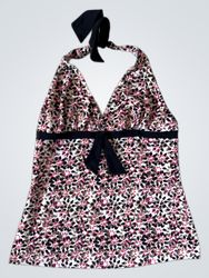 Women's Halter Neck Tank Top with Floral Print