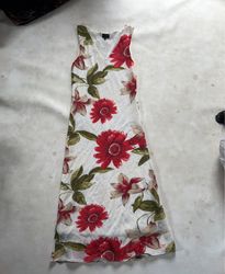 trendy LOOK floral print sleeveless midi dress