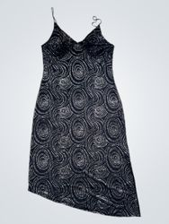 Black Dress with Swirl Pattern