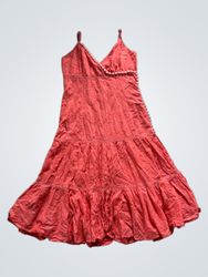 New Look Coral Tiered Maxi Dress