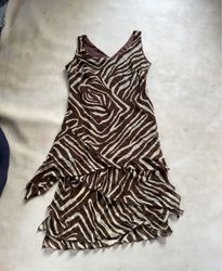 El Corte Inglés Zebra Print Ruffled Dress