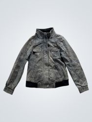Xdye Women's Gray Bomber Jacket