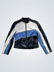 YOUNG ORDER UNLIMITED "YOU" Color Block Leather Ja..