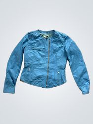 Blue Leather Jacket