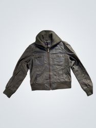 DVS YOUNG Brown Leather Jacket with Zip Pockets
