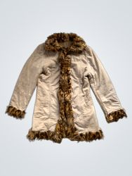 Pioneer Jeans Faux Fur Trimmed Coat