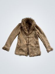 Brown Faux Fur Lined Jacket