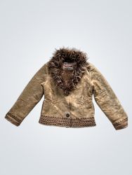 Reserved Faux Fur Trimmed Jacket