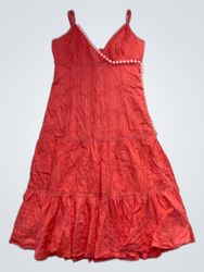 New Look Coral Tiered Maxi Dress