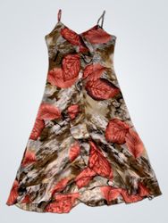 Women's Leaf Print Slip Dress