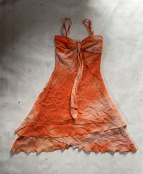Clockhouse Orange Tie-Dye Slip Dress