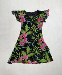 Mystery Black Floral Print Dress