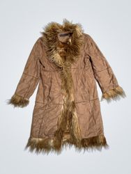 River Island Faux Fur Trimmed Coat