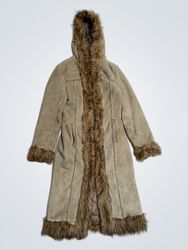 Clockhouse Faux Fur Lined Long Coat
