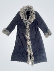 MISSY Fur Trimmed Long Coat