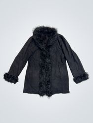 Black Faux Fur Trimmed Jacket