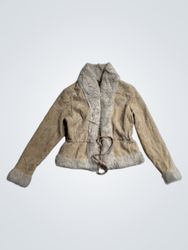 Tan Suede & Fur Trimmed Jacket