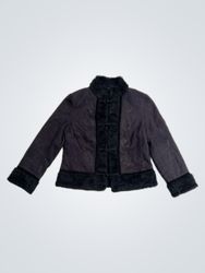 Oui QuiseT Black Faux Fur Trimmed Jacket