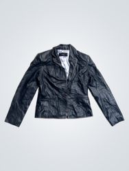 CORTEFIEL Black Leather Blazer