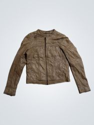 Brown Faux Leather Jacket