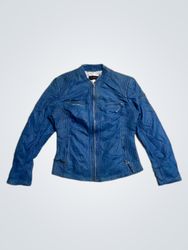 Blue Leather Jacket
