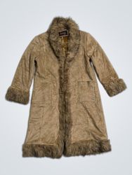 The Great Coat Company Women's Faux Suede Fur Trim..