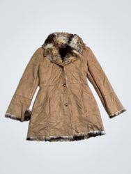 Alessandro Made in Italy Fur Trimmed Coat