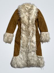 Brown Coat with Fur Trim