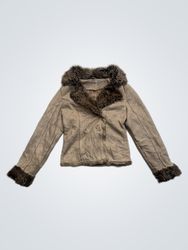 Veste en suède et en fourrure Orsay