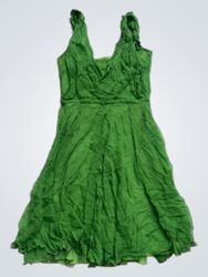 AllSaints Green Ruffled Mini Dress
