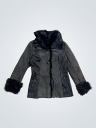 GONFUR by GÜLDEMIR Shearling and Fur Trim Jacket