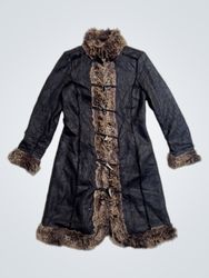 Women's Faux Fur Trimmed Coat