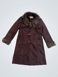 REFREE Collection Since 1989 Brown Faux Fur Trimme..