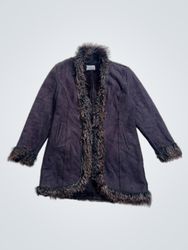Coming Up Faux Fur Trimmed Coat