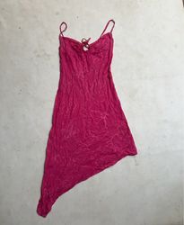 VIAVAI Pink Embroidered Asymmetrical Dress