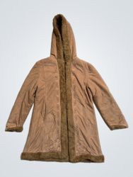 BTS Brown Hooded Faux Fur Lined Coat