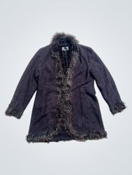 Coming Up Faux Fur Trimmed Coat