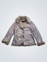 George Kunstpelzfutter Suede Jacke