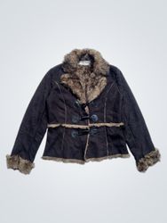 MOONLIGHT Women's Faux Fur Trimmed Jacket