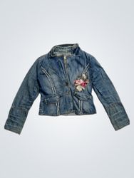 CHERRY JEANS Embroidered Denim Jacket