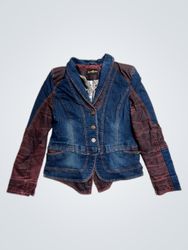 JUNONA Denim Jacket with Red Accents