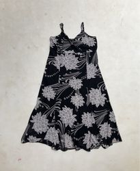 MOSEYI Black Floral Print Maxi Dress